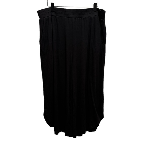 Pennington's Black Gaucho Wide Leg Pants Size 1x - Picture 1 of 9